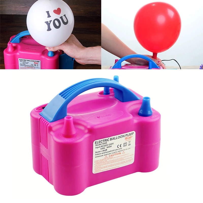 

JX-LCLYL 600W Portable High Power Electric Balloon Pump Twin Nozzles Inflator Air Blower