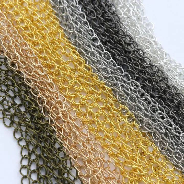 5 Meter langer offener Gliederring, verlängerte und verlängerte Schmuckketten, Schwanzverlängerung für DIY-Schmuckherstellung, Halskettenzubehör, 5 x 3 mm – Detail 3