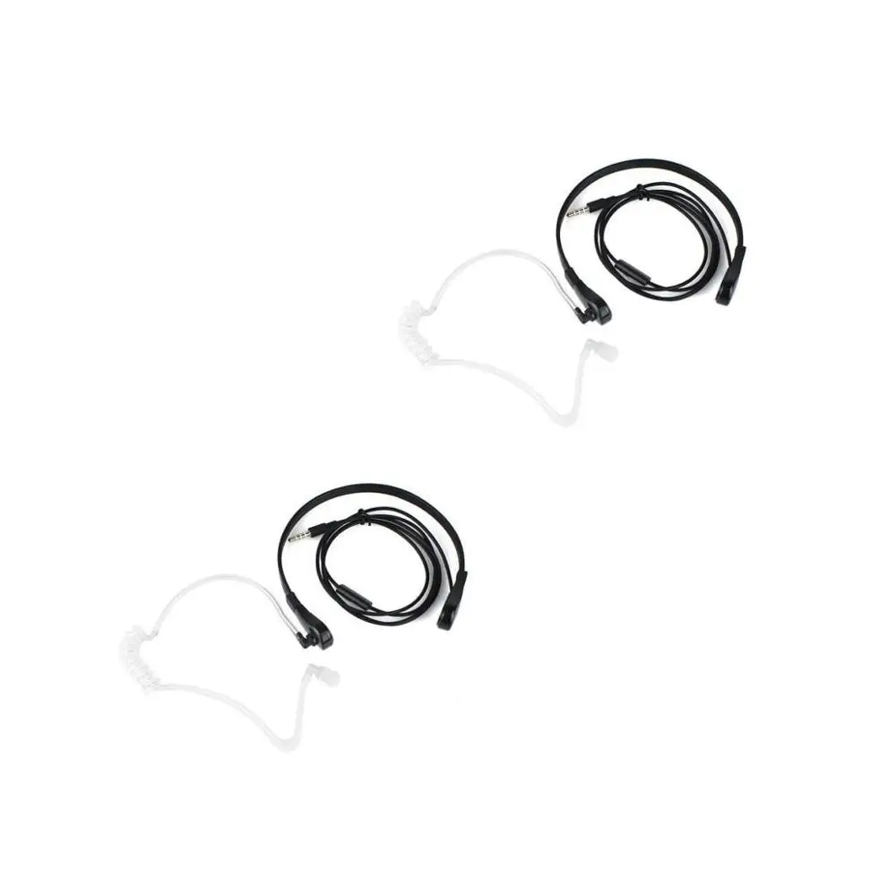 2x 1 Pin 3.5mm Throat MIC Headsets Covert Air Tube Earpiece For Samsung IPHONE