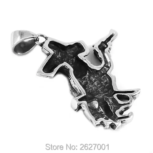 Denmark Bandidos Biker Pendant with Knife And Gun Stainless Steel Punk Motor Biker Skull Men Jewelry Wholesale SWP395