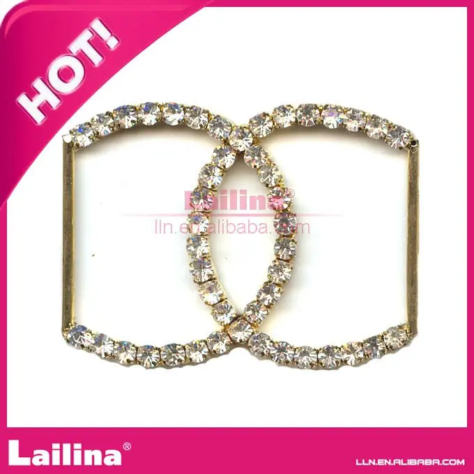 Round Single Row Rhinestone Buckle