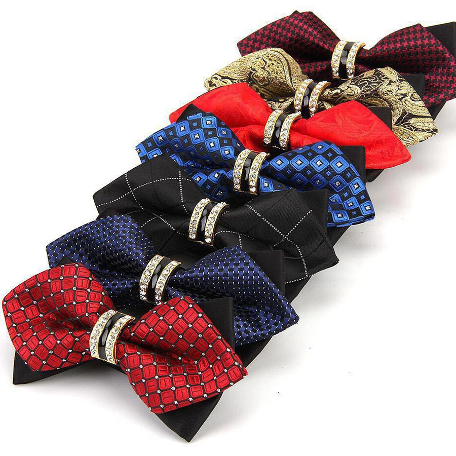 New Bowtie Groom Mens Colourful Plaid Cravat Gravata Fashion Male Butterfly Wedding Luxurious Bow Ties for Men Gift Accessories