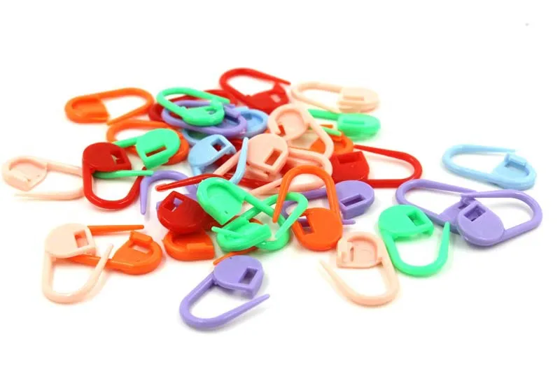 100*100 pcs/bag 23 mm Plastic Knitting Crochet Locking Stitch Markers Crochet Latch Knitting Tools Needle Clip Hook Sewing Tool