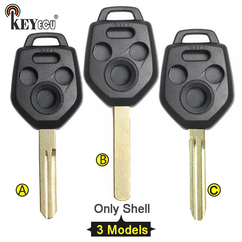 

KEYECU 10x For Subaru Forester Legacy Impreza STI Crosstrek Tribeca Outback Replacement 3+1 4 Button Remote Key Shell Case Fob