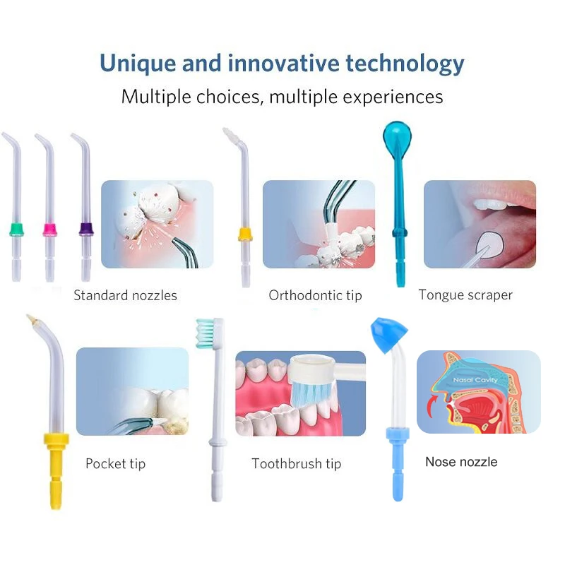 Replacement Jet Tips Nozzles For Water Flosser Compatible With Waterpick / Nicefeel Flycat Oral Irrigator Effective Oral Care