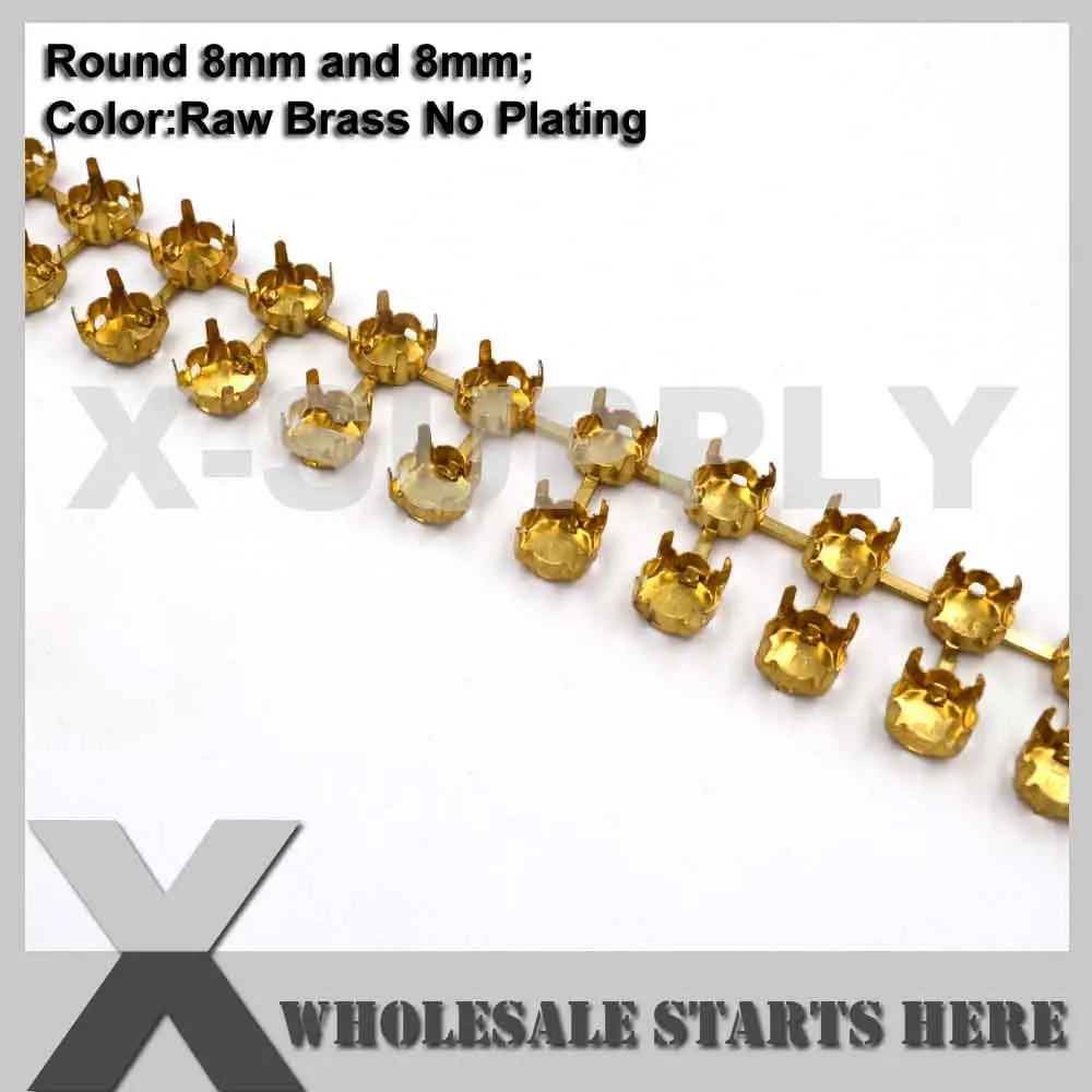 8mm Round Fringle Hollow Empty Cup Chains without Rhinestones for Craft/Shoe/Jewelry/Apparel
