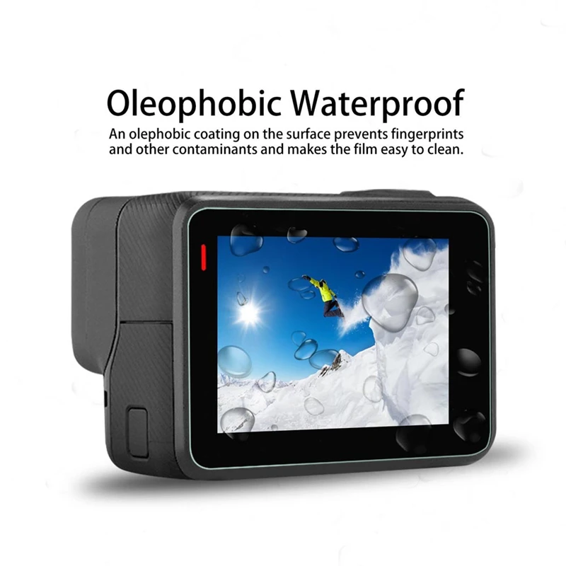 ORBMART 6 Pcs(Every 2 Pieces) Lens Cap Cover Case + Glass Lens and Screen Protector Film For Gopro Hero 5 6 7 Black Camera