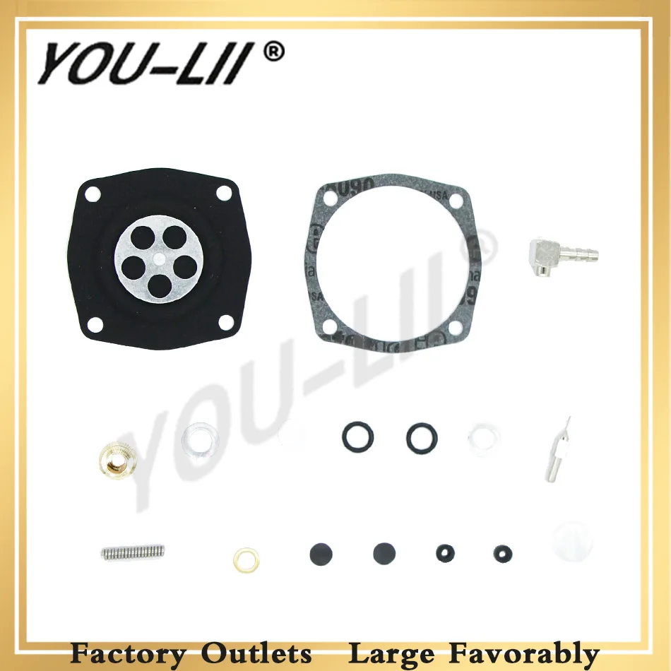 YOULII For Genuine For Tecumseh 631893A Carburetor Repair Kit Fits AH600 AV520 H HS HSK600 LAV Fits Many Mowers Snowblower