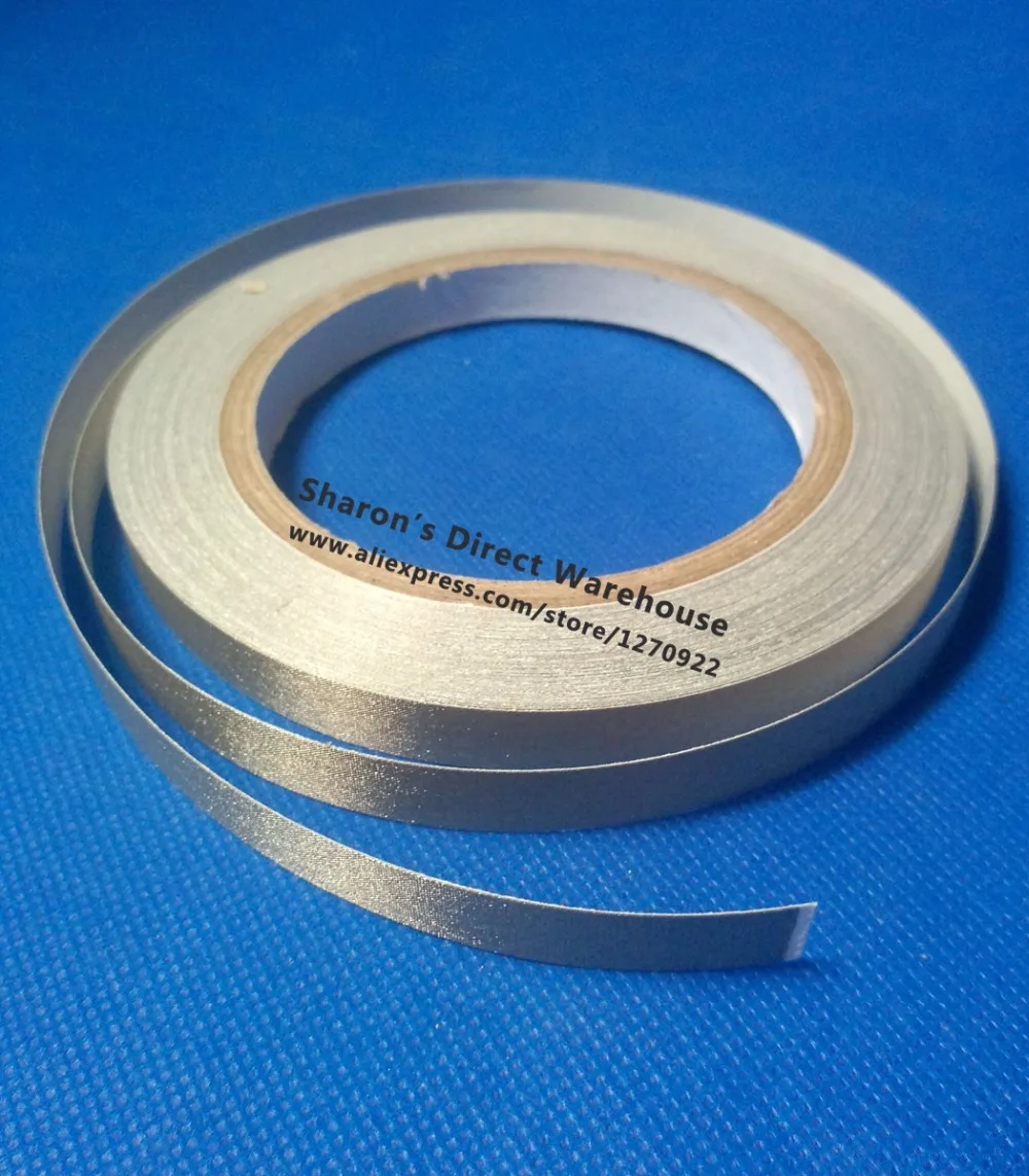 25mm* 20M Single Side Adhesive Silver Conductive Fabric Cloth Tape for PC Phone LCD Cable EMI Shielding Keyboard Repair