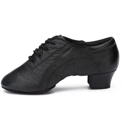 Leather Shoes SPORTS Perform Latin Shoes Man Soft Bottom Female Adult Two Soles Ballroom Dancing Shoes Children Male Ventilation