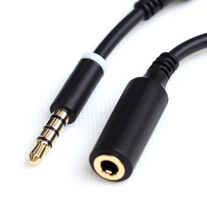 10cm 3.5mm Stero męski na żeński M/F wtyk Jack słuchawki rozszerzenie audio krótki kabel