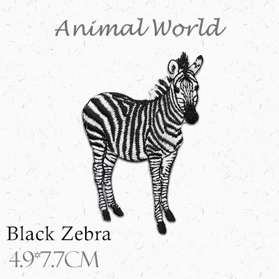 Super Qualität Zebra Elefant Giraffe Schlange Wolf Patches Für Kleidung Taschen Dekorative Eisen Auf Patches für Kleidung Bestickt – Detail 2