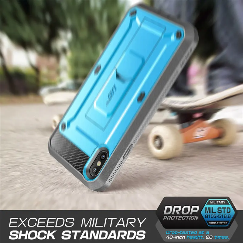 SUPCASE For iPhone Xs Max Case 6.5 inch UB Pro Full-Body Rugged Holster Case with Built-in Screen Protector & Kickstand