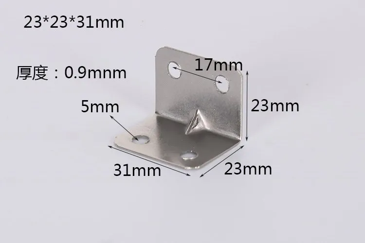 10pcs Stainless Steel Angle Code Seven Words Fixed Bracket Furniture Accessories Cabinet Right Angle Connector