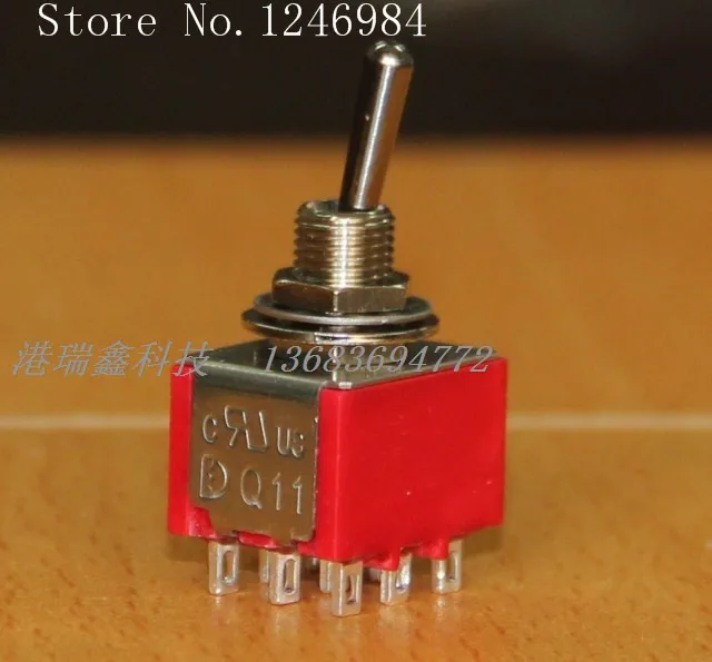 

[SA]T8302 triggered nine foot three -way toggle switch single reset M6.35 small toggle switch Q11 Taiwan Deli--20pcs/lot