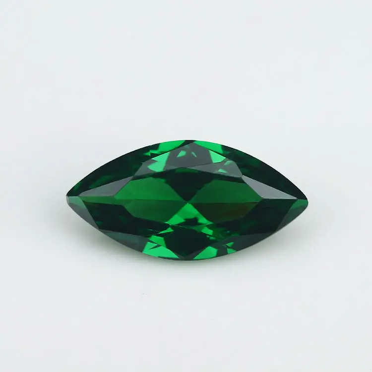 

100pcs 1.5x3~8x16mm Marquise Shape Loose Stone Green Color Glass Synthetic Gems For Jewelry DIY Stone