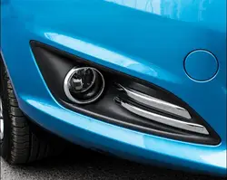 4pcs/set Car Front Fog Lamp Refitting Strips ABS Chrome Quality Sticker For Ford Fiesta MK7 Accessories