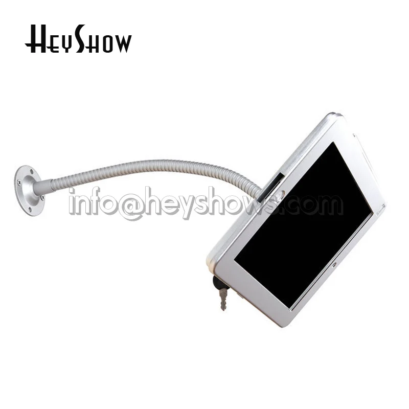 Imagem -02 - Tablet Wall Mount Segurança Display Stand Holder Lock Metal Case Rack Proteger para Ipad ar com Bloqueio e Ajustável