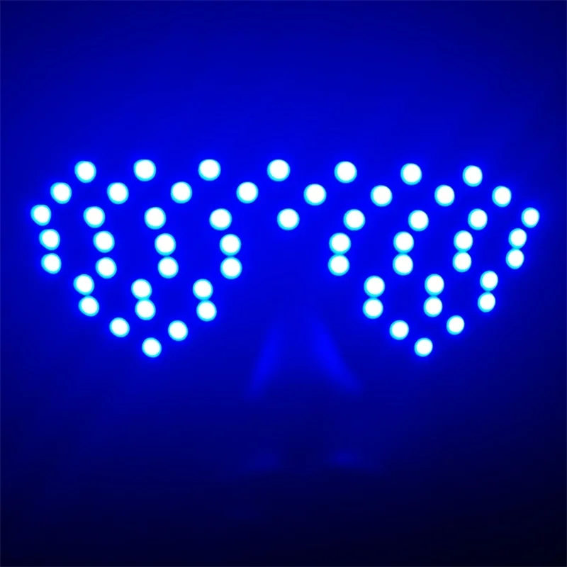 

New Design Blue Color Led Flashing Luminous Growing Halloween Party Glasses Eyewear For Event Supplies DJ Club Stage Show