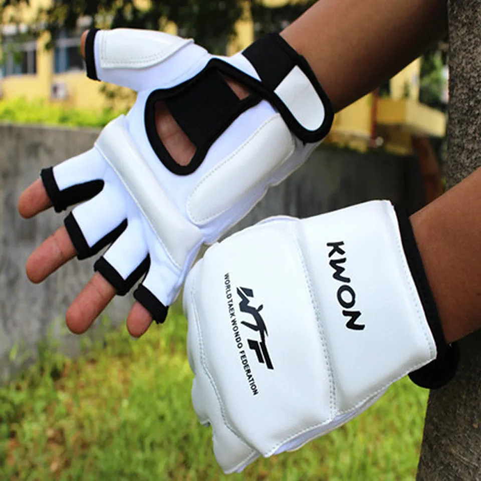 GOBYGO – Gants de Boxe en Cuir PU pour Enfants et Hommes, Demi-doigt, Mitaines, MMA, de Combat, de Karaté, Muay Thai, Accessoires d'Entraînement