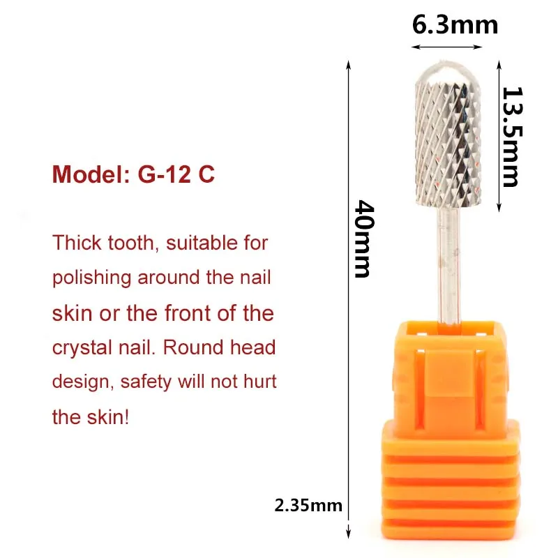 1pcs Milling Cutter Nail Art Drill Bit Tungsten Steel Alloy Grinding Head Grinding Machine Dedicated Sander Polishing Tools
