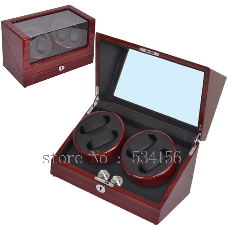 Free shipping wooden watch winder with high gloss piano paint, automatic watch winder organizer, 2015 new watch show jewelry box