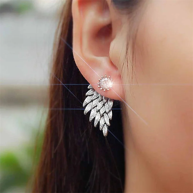 2020 New Crystal Flower Drop Earrings for Women Fashion Jewelry Silver Color Rhinestones Earrings Gift for Party Best Friend