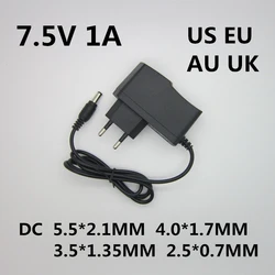 1pcs High quality dc 7.5v 1a 1000ma LED lamp power supply 7.5 V Volt the gauge plug the power adapter ac100-240v DC5.5 * 2.1mm