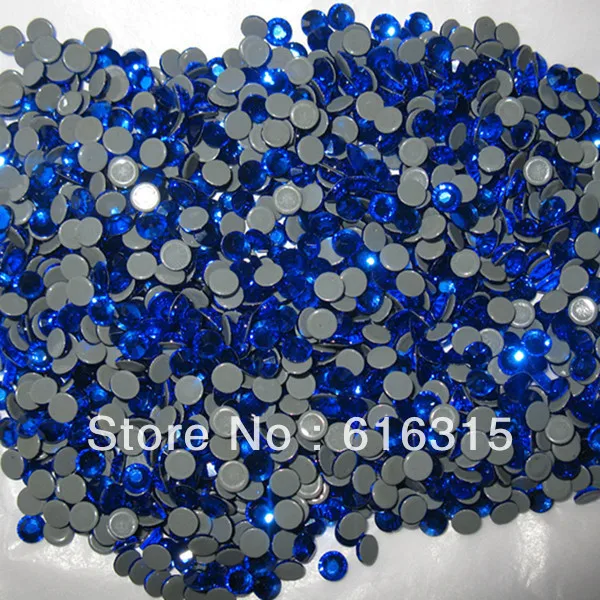 free shipping hot fix crystal beads ;ss20 SAPPHIRE with 1440pcs each pack super cutting  rhinestone for shoe boots decoration