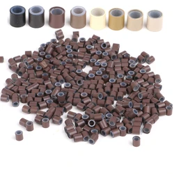 (1000pcs/bottle ) 1 bottles 4.0x2.6x4.0mm Copper Silicone rings /tubes for I-tip and Micro Ring Hair Extensions