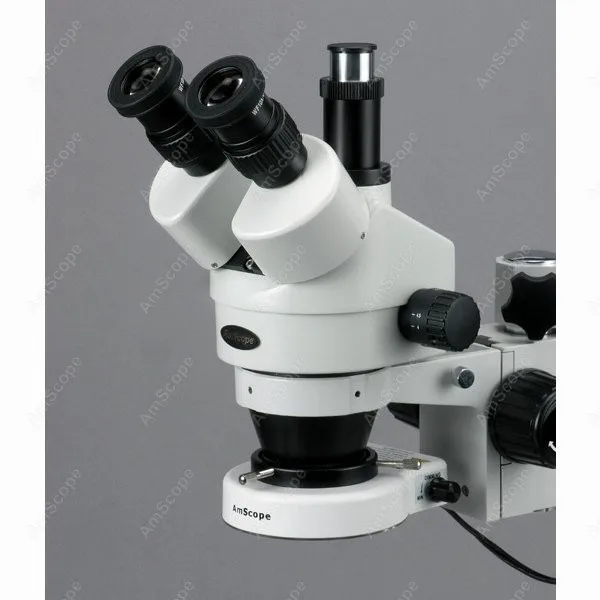 Boom Stand Microscope--AmScope Supplies 3.5X-90X Trinocular Zoom Stereo Microscope w Boom Stand + 80 LED Light