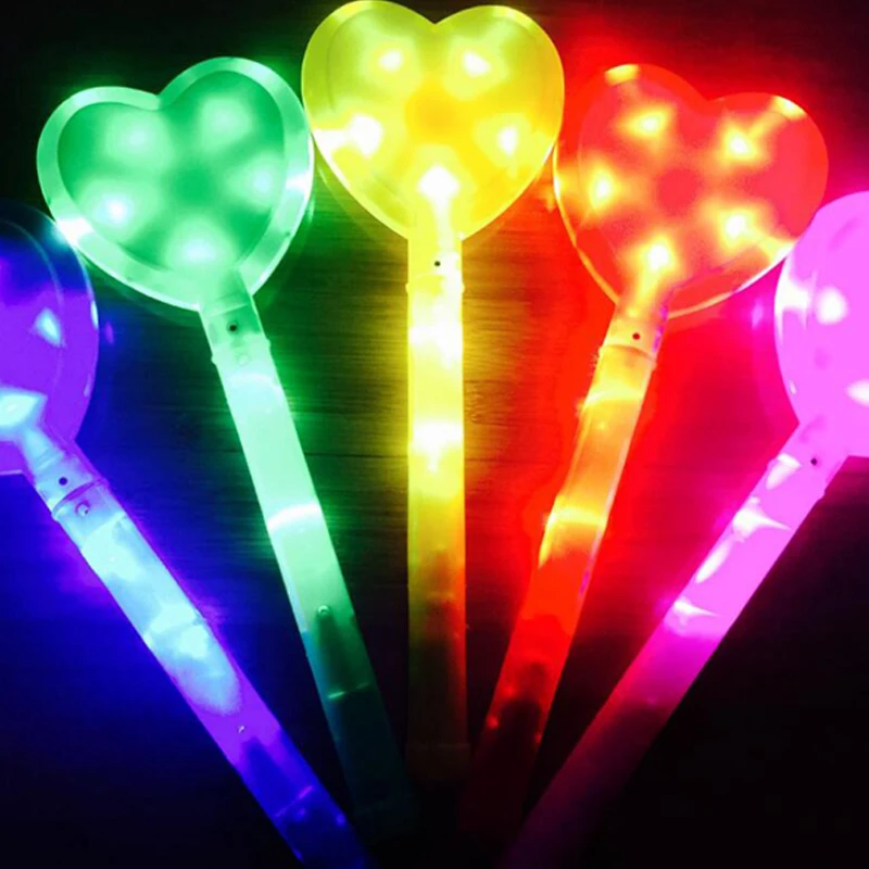 

38CM LED Light Stick Love Shape Clap Your Hands Flashing Sticks Children Concert Prop Bar toy Festival/Wedding/Party/Decoration