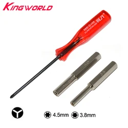 Security Screwdriver Bit Set Gaming Accessories 3.8mm+4.5mm + Y Screwdriver Tool Open Cartridges for N64/SF-C/GB/NES/NG-C/SNES