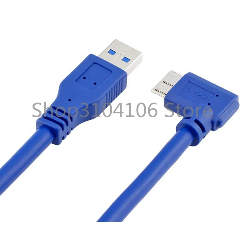 Micro B USB 3.0-Kabel, 90 Grad, rechtwinklig, 60 cm, 100 cm, 2 Fuß, 3 Fuß, 0,6 m, 1 m, für WD Seagate M3 Portable Toshiba SONY ADATA