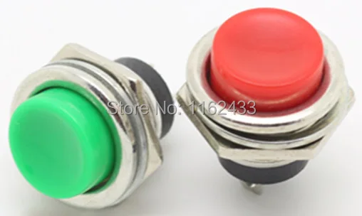 

10pcs / lot DS-212-2 16mm reset ON - (OFF) push button switch SPST pushbutton