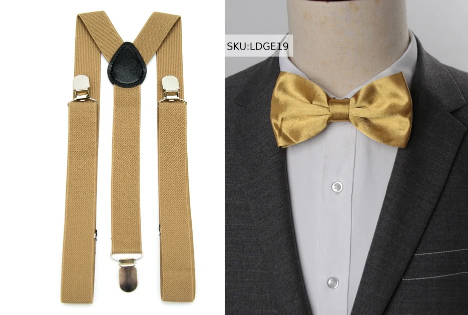 Hosenträger Fliege Set Männer Mode Suspensorio für Mann Junge Frauen Bowtie Hosenträger Hosen Tirantes Hochzeit Freizeit Hemd Bleibt – Detail 17