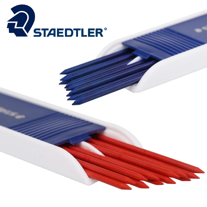 Staedlter Graphics Mechanical Pencils Lead Refills Blue or Red (1 Tube, 12pcs) 2mm For Technical Design School & Office Supplies