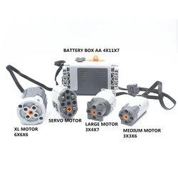 MOC Technical Electric Power Functions (MEDIUM MOTOR,LARGE MOTOR, XL MOTOR,SERVO MOTOR& BATTERY BOX )Compatible With lego 99499