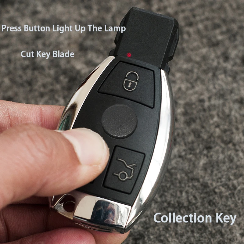 3 Buttons Smart Remote Key For Mercedes Benz Auto Remote Key Cut Insert Key Blade With Chip Collection Key