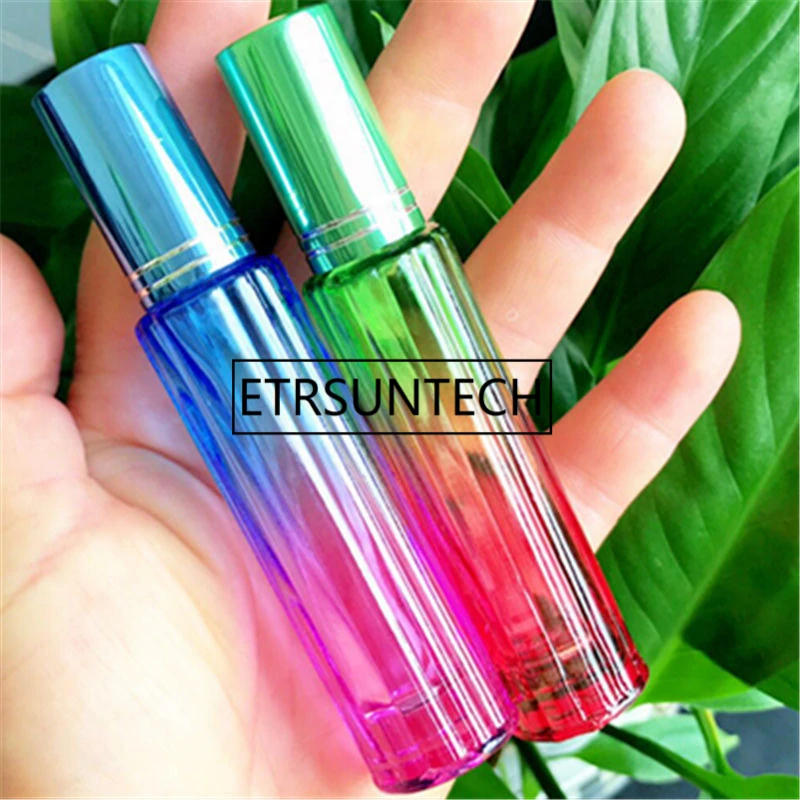 10ml empty glass spray bottle small empty cosmetic containers portable roll ball bottle F1191