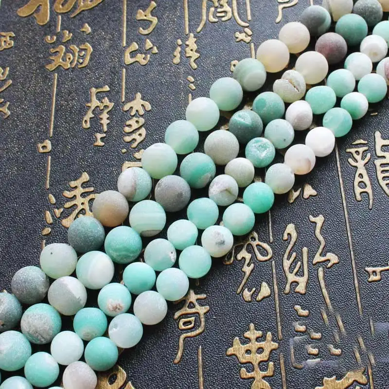 Wholesale Sky Blue Plating agates, Smile agates Round Beads15