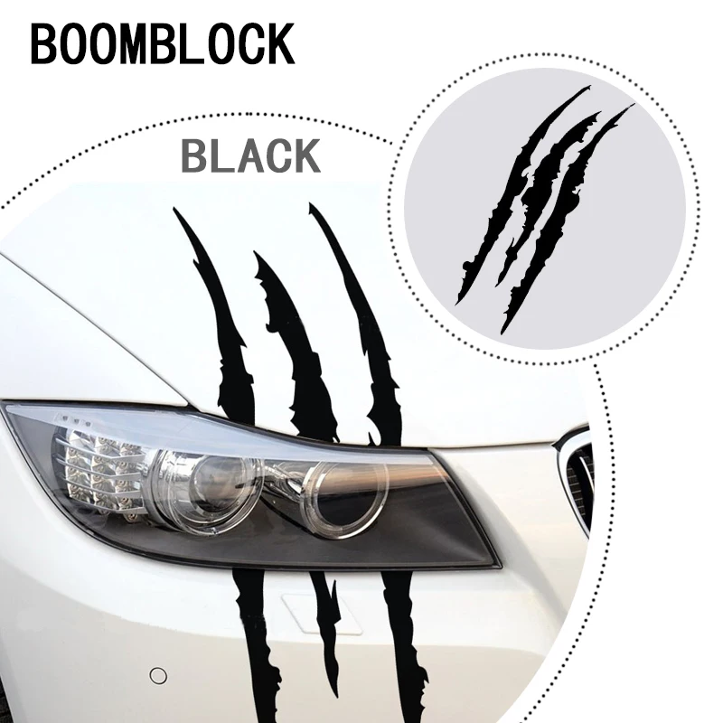 Car Styling Scratch Stripe Headlight Decal Sticker 40 x 12cm For Nissan Qashqai Opel Astra J H Kia Ceed Sorento Skoda Octavia A5