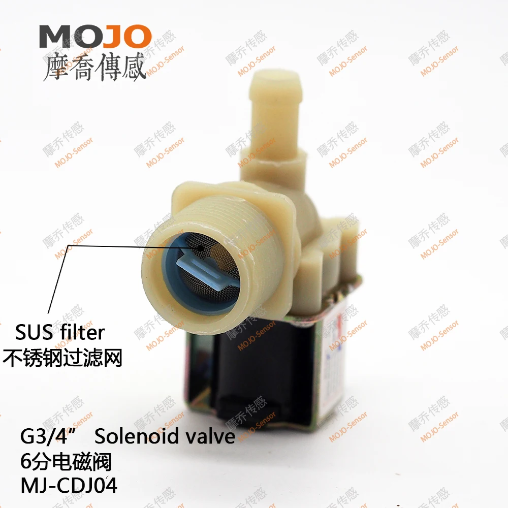 

MJ-CDJ04 G3/4"-12mm 12V Cross Type Normally Closed Inlet Solenoid Valve(1pcs/lots)