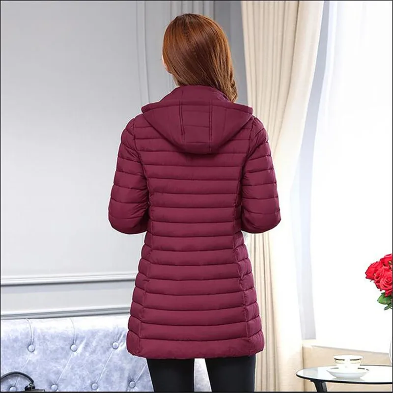 Women Cotton Padded Detachable Hooded Jacket 6XL Winter Warm Coat Loose Medium long Parkas Outwear Female Casual Jackets Tops