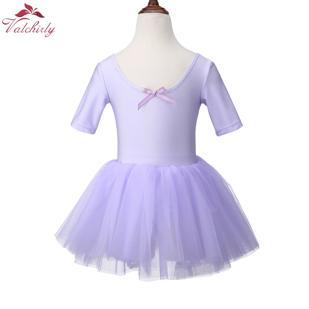 Half  Sleeves Girls Ballet Dress Dancewear Kids Dance Leotard for Toddler