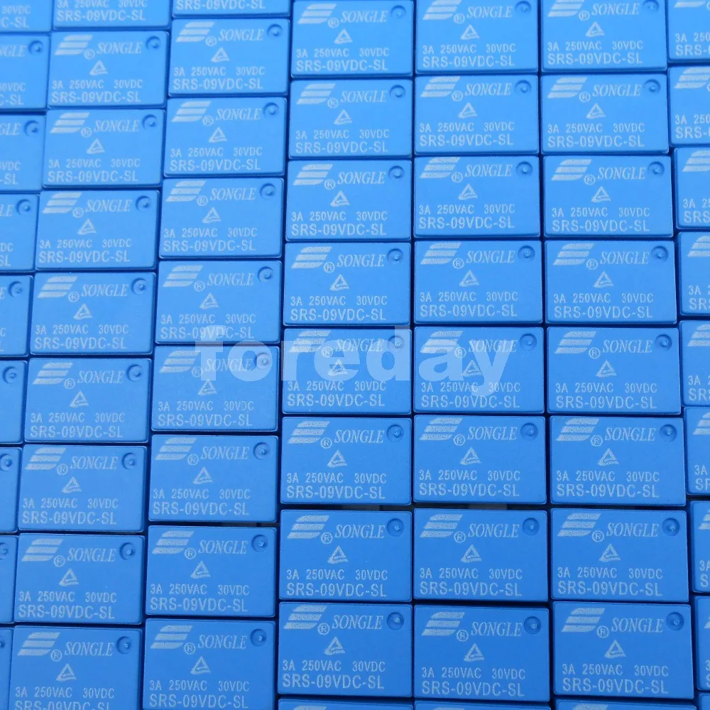 50PCS NEW Original SONGLE Relays Power Relay SRS PCB 6 Pins BLUE 9V SRS-09VDC-SL SRS-9VDC-SL 50PCS/LOT 6P *FD393X50