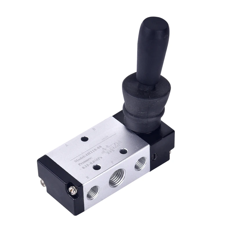 5/3 Way Pneumatic Air Hand Control Valve Spring Return Control Manual Valve 4H330C-08 Port 1/4