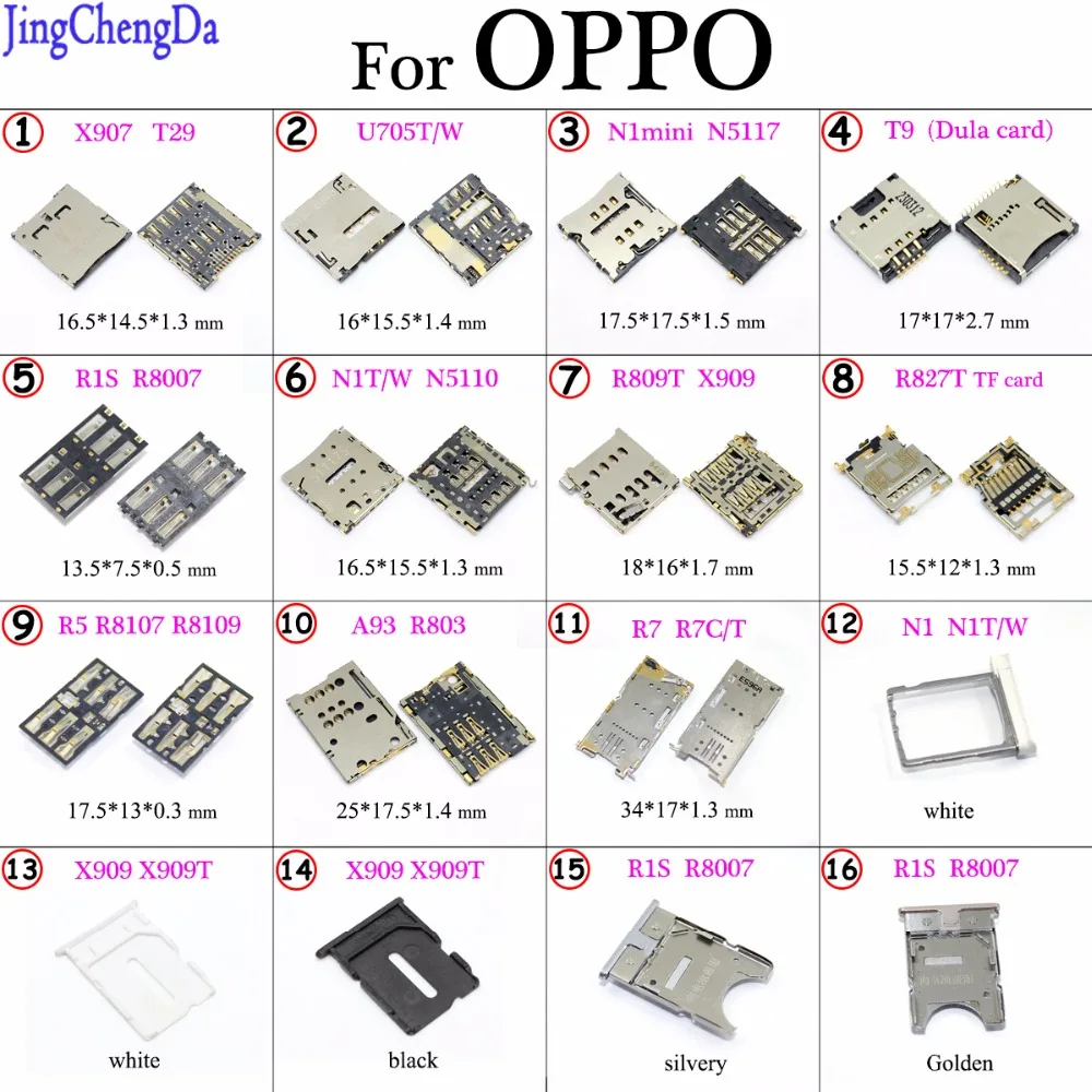 

JCD For LG KV510 KF600 SIM TF Card Socket Holder Tray Slot Connector for OPPO R5 R8107 R8109 R7 R7C/T SIM Card Reader