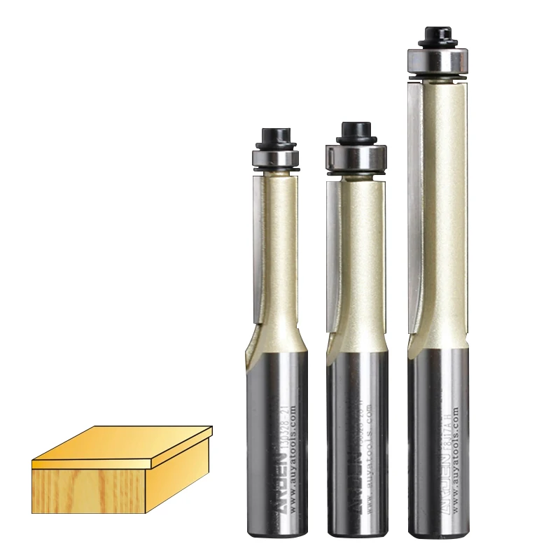 Woodworking Tools Tungsten Carbide Flush Trim Bit Straight Bit With Bearing Router Bit - 1/4*1/4 - 1/4\