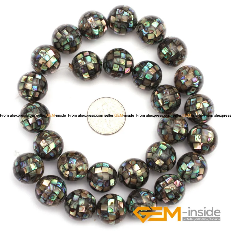 10 14mm Natural Abalone Shell Round Beads For Jewelry Making 6 Pcs 12Pcs DIY Fashion Jewelry For Women Gifts